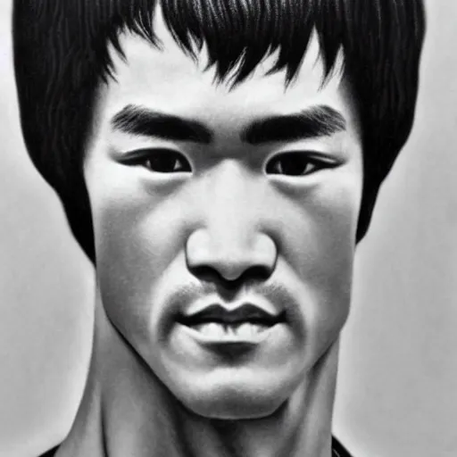 Prompt: a incredibly detailed portrait photo of bruce lee, photorealistic, sharp focus, octane, 1 9 2 0 s
