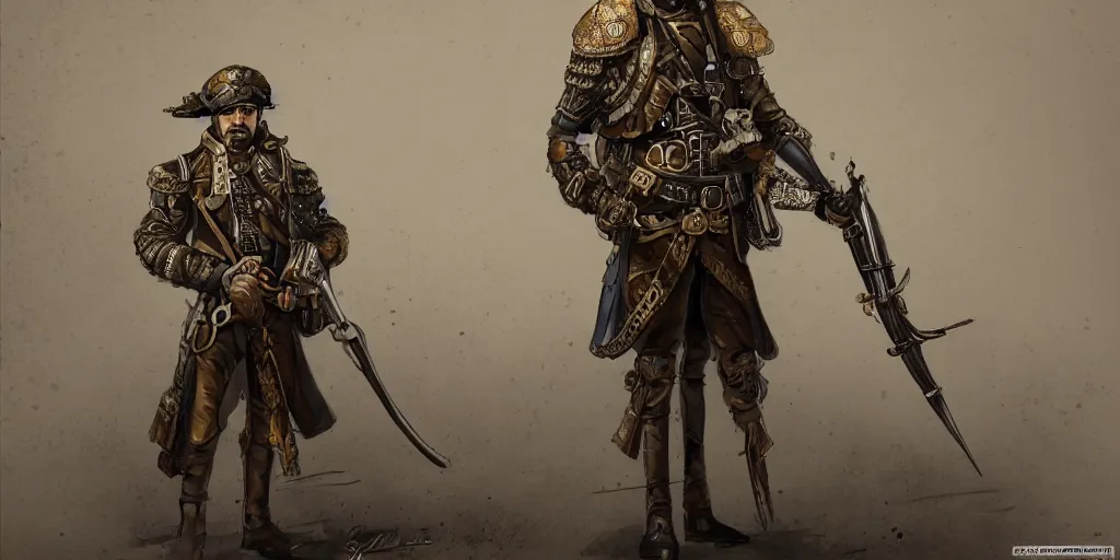 Image similar to Soldier of the Ottoman Empire, steampunk, concept art, highly detailed