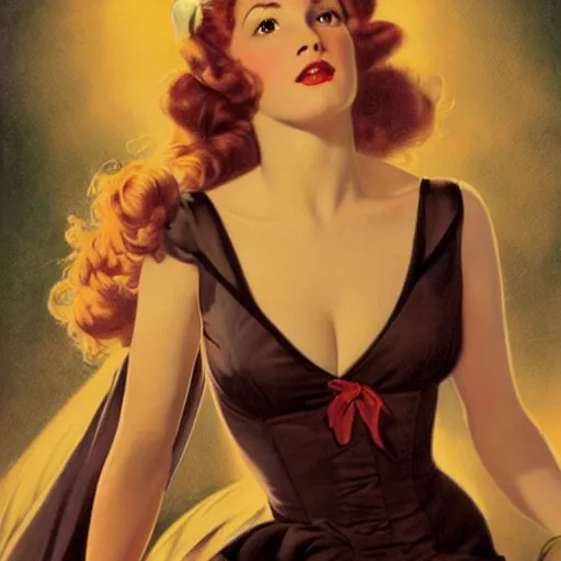 Image similar to hermione 1 1 1 by gil elvgren