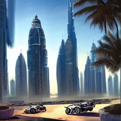 Image similar to gta : dubai, by andree wallin