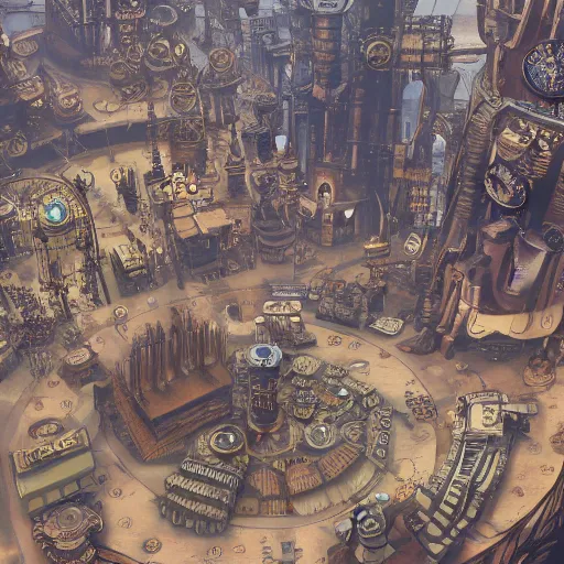 Image similar to A huge steampunk city. 8k.