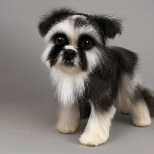 Image similar to an horse shi tzu dog hybrid