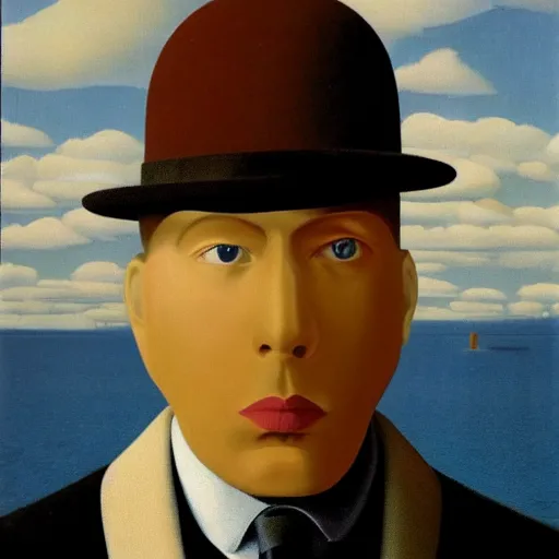 Image similar to artwork by renee magritte