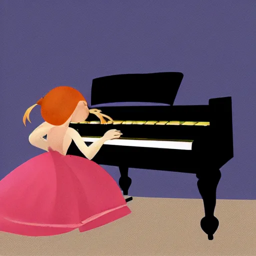 Prompt: “butterfly playing piano in Pixar style”