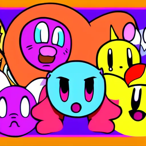 Prompt: Kirby in the style of imcertly