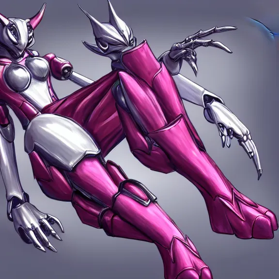 Prompt: very close up foot pov shot, detailed paw shot, feet art, hyperdetailed elegant beautiful stunning hot anthropomorphic mecha female dragon, laying down showing detailed mecha dragon feet at camera, furry paw pov art, anthro paw pov art, sharp silver armor fuchsia skin, sleek legs, warframe fanart, furaffinity, deviantart, ekasportal