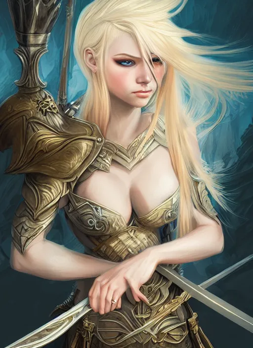 Image similar to blonde combat fairy venizian era, dark fantasy, extremely detailed, sharp focus, portrait, smooth, digital illustration, by rossdraws, frank franzzeta