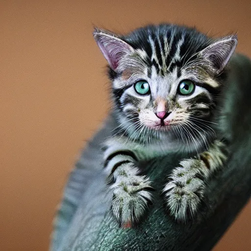 Image similar to photo of a reptilian kitten dragon