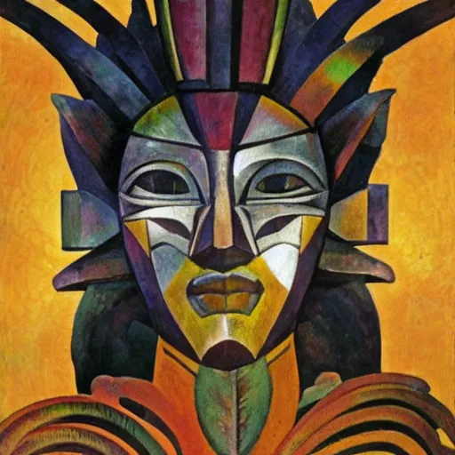 Image similar to head of a beautiful boy wearing a mask made of metal flowers, by diego rivera and john watkiss, art deco shaman, stylized geometric flowers, art brut, symbolist, dramatic lighting, god rays, iridescent beetles, clean crisp graphics, smooth sharp focus, extremely detailed