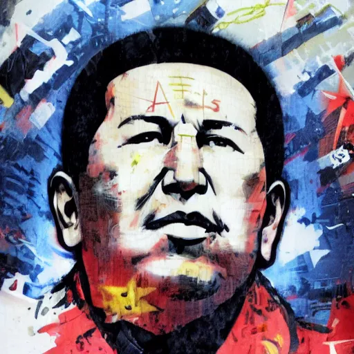 Image similar to hugo chavez in the style of yoji shinkawa, 4k