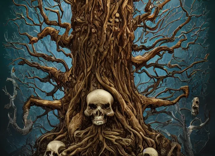 Image similar to the tree of skulls. epic artwork, trending on artstation.