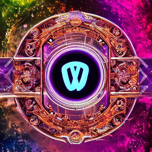 Image similar to a and w vaporwave logo, digital art, cosmic, 3 d high definition, trending on art station, photorealistic, high resolution, 8 k, octane, hyper detailed, insane details, intricate, elite, ornate, elegant trend, highly detailed and intricate, sharp focus, photography, unreal engine