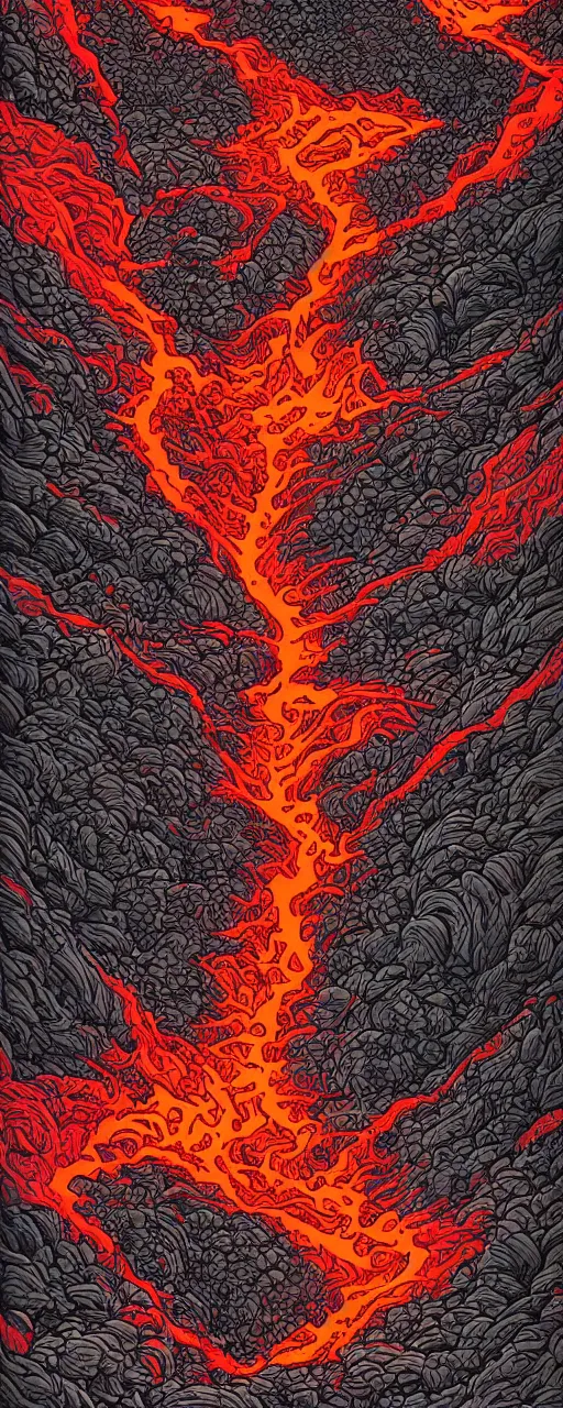 Image similar to lava flow by dan mumford