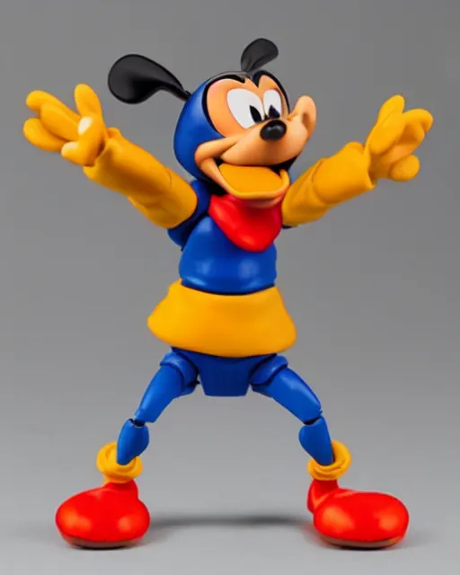 Prompt: a neca style action figure of disney's goofy