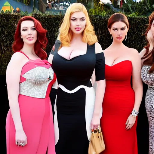 Image similar to group picture of Angela white and Christina Hendricks and Kate Upton and Abella danger,