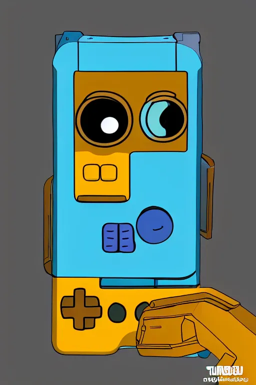 Image similar to A realistic image of an anthropomorphic gameboy, BMO adventure time, accurate, unreal engine, 4k