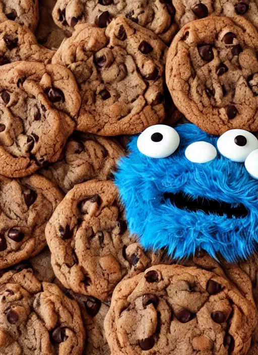 Image similar to a cookie monster fur coat