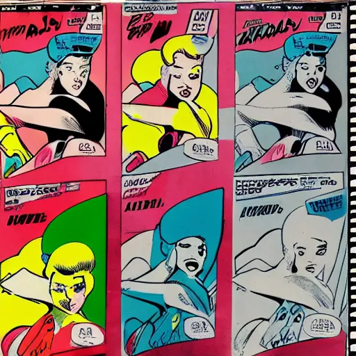 Prompt: color palette silver age comics