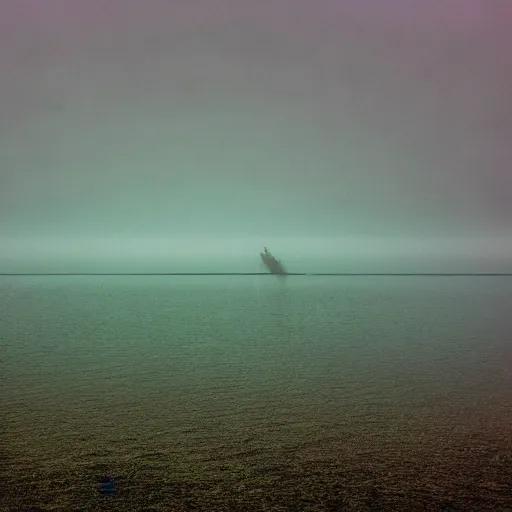 Image similar to the backrooms. artificial island. huge, biggest thing in the world. incredible, impossible distance. vast. subtle mist. extremely vast, open distance. psychedelic hallucination