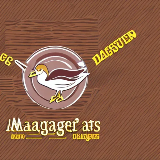 Image similar to abstract logo of macburger and ducks fries restaurant