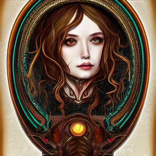 Prompt: holographic dreams horror necromancer, intricate detailed botticelli portrait artstation behance pixiv