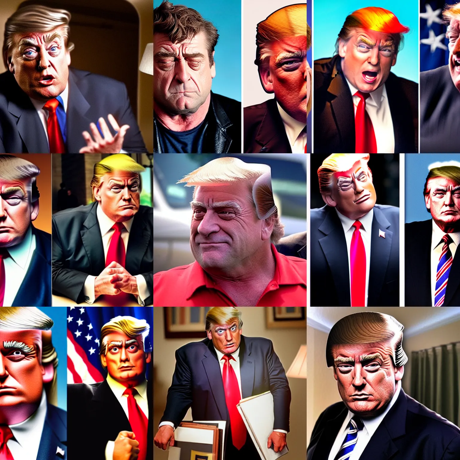 Prompt: john goodman as donald trump