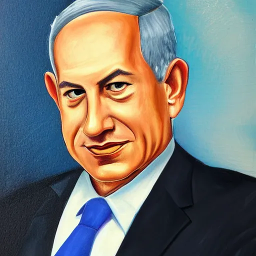 Image similar to a portrait of benjamin netanyahu by pablo picaso