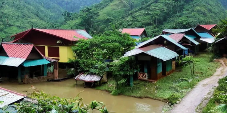 Image similar to a homestay place in Vietnam mountain area