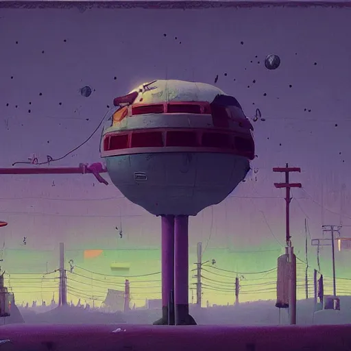 Image similar to the upside down world by simon stalenhag