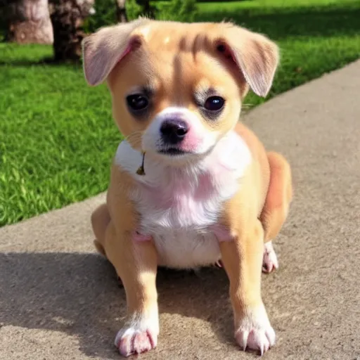 Image similar to fluffy tan pit bull chihuahua mix