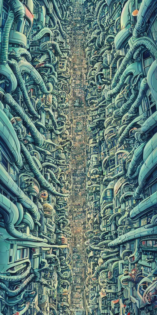 Image similar to crazy alien apartments, extremely detailed, sharp focus, wide view, full body shot, smooth, digital illustration, by james jean, by rossdraws, frank franzzeta, mcbess, sakimichan