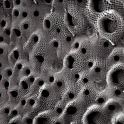 Prompt: trypophobia, macro photo, very detailed, 4k