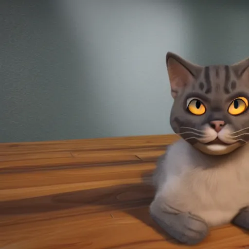 Prompt: cat character in unreal engine 5