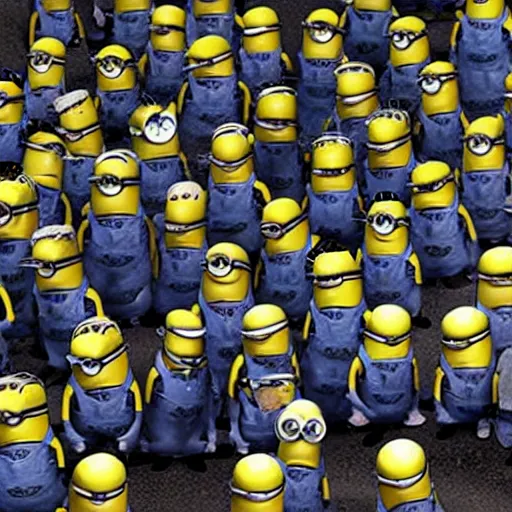 Image similar to minions sentenced for crimes against humanity in the hague