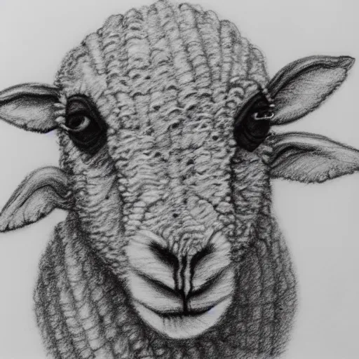 Sheep Sketch Style. Hand Drawn Illustration Of Beautiful Black And White  Animal. Line Art Drawing In Vintage Style. Realistic Image. Royalty Free  SVG, Cliparts, Vectors, And Stock Illustration. Image 180135494.