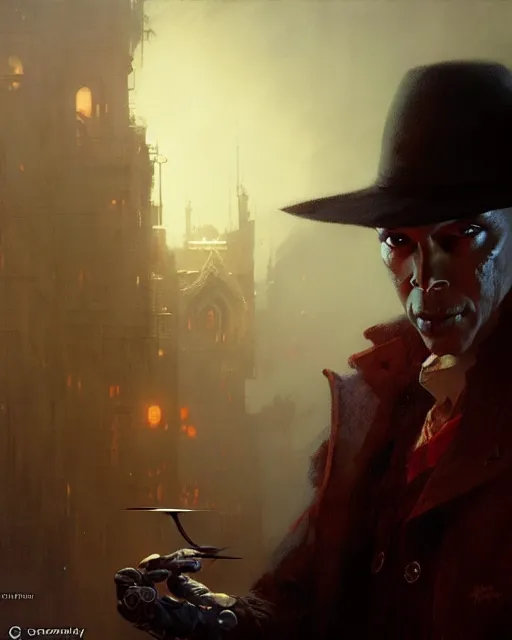 Prompt: dream mysterious lamont cranston, the shadow, pulp character portrait, ultra realistic, concept art, intricate details, highly detailed by greg rutkowski, gaston bussiere, craig mullins, simon bisley