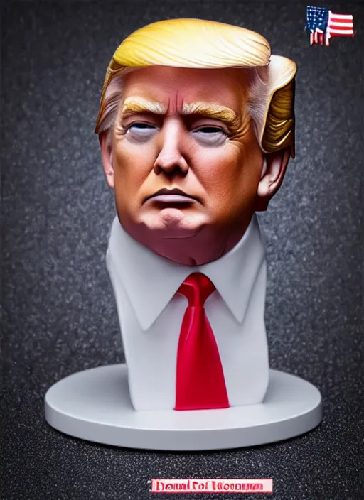 Prompt: 80mm resin detailed miniature of Donald Trump, Product Introduction Photos, 4K, Full body