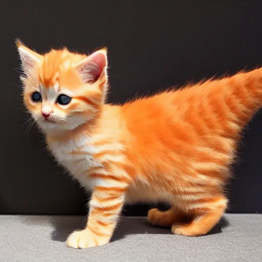 Image similar to curious cute fluffy orange tabby kitten