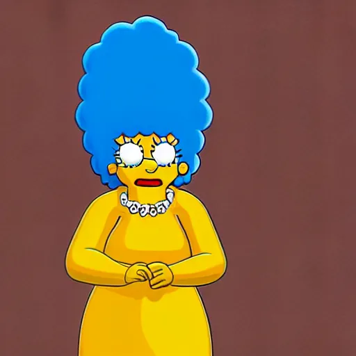 Image similar to lisa simpson morphed into a marge simpson in sims