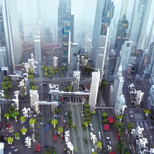 Image similar to tilt-shift photography of a city on a circuit board, highly detailed, 8k, Unreal Engine render