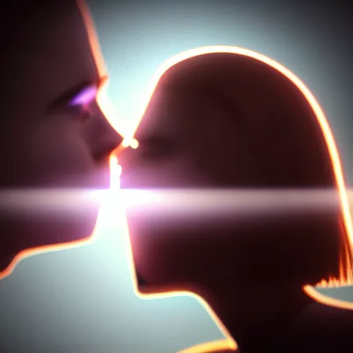 Image similar to shadow people kissing each other ultra realistic, lens flare, atmosphere, glow, detailed, intricate, full of colour, cinematic lighting, trending on artstation, 4 k, hyperrealistic, focused, extreme details, unreal engine 5, cinematic, masterpiece, ultra realistic, hyper realistic, highly detailed, sharp focus, digital art