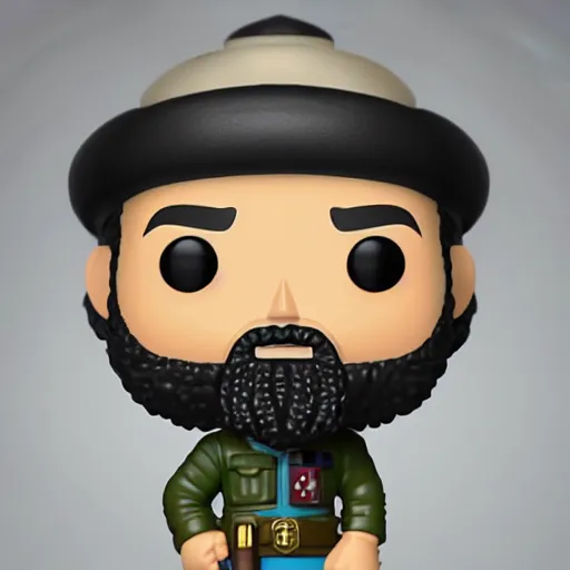 Image similar to Osama bin Laden as a Funko Pop, studio lighting, sharp focus, good detail,