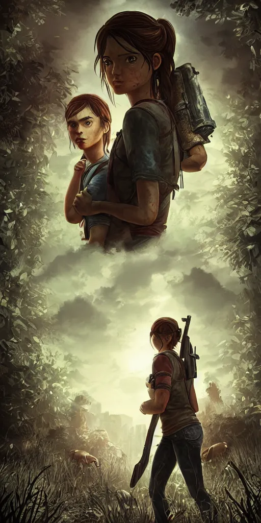 Prompt: cover artwork for a video game in the style of The Last of Us, female protagonist portrait, digital artwork, high resolution, gritty, dark vibe, detailed, trending on imagestation