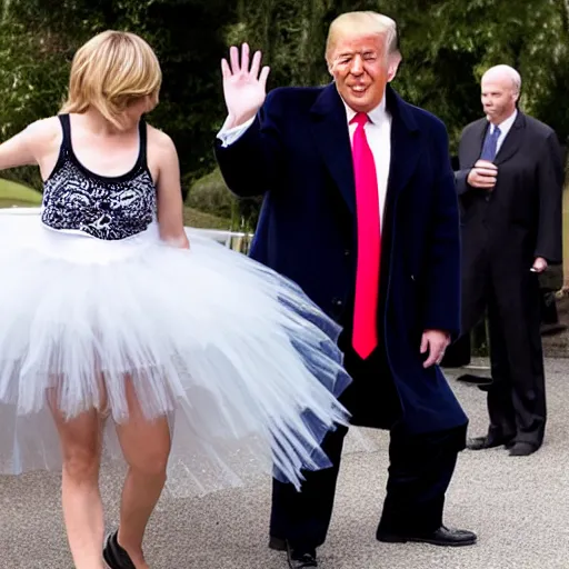 Image similar to donald trump in a tutu,