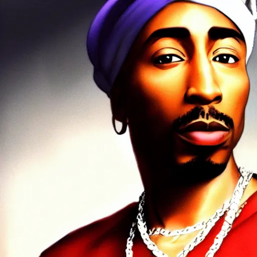 Image similar to Tupac Shakur, screenshot from a 2012s anime