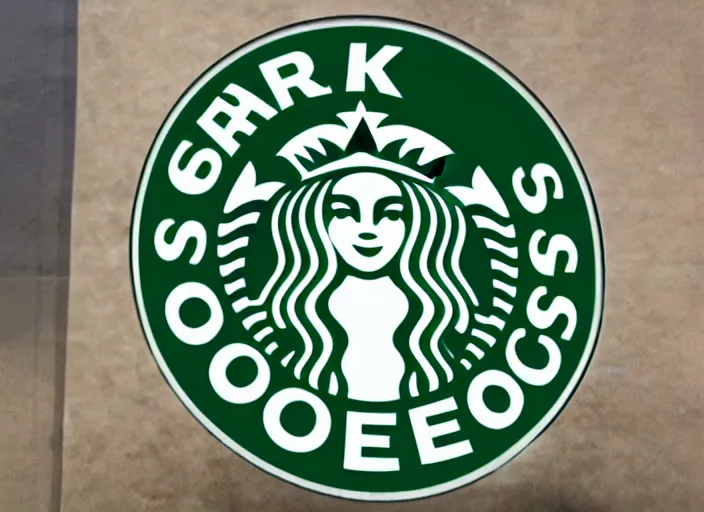 Image similar to starbuck logo disgusting dog