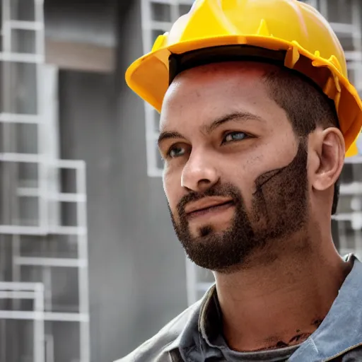 Prompt: a construction worker with a mohawk