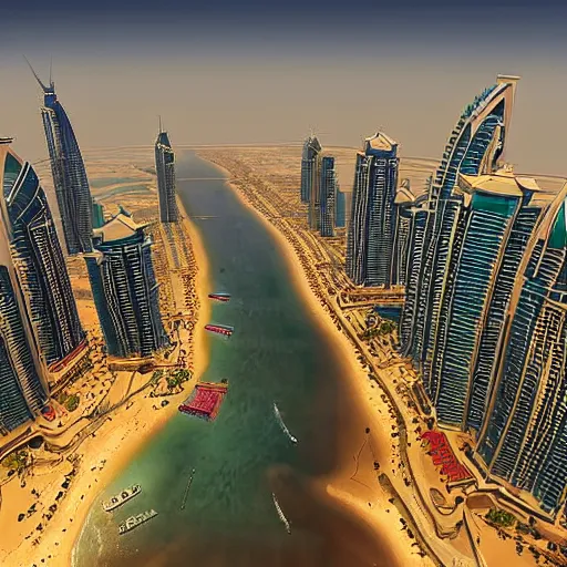 Prompt: gta : dubai, by sebastian bacala