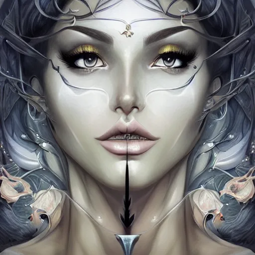 Image similar to allure queen, heroine, beautiful, detailed symmetrical close - up portrait, intricate complexity, in the style of artgerm and peter mohrbacher, cel - shaded