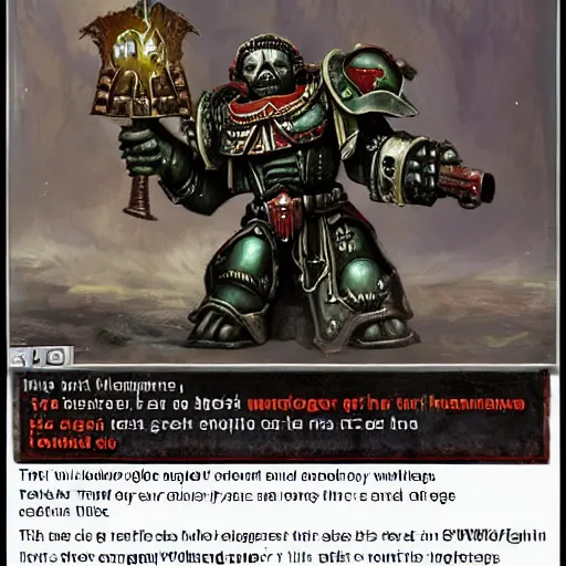 Prompt: warhammer 40k ork using a computer to generate ai text to image